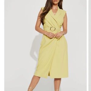 Lime green suit dress